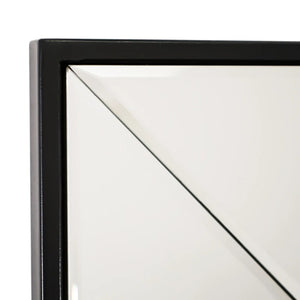 Zentique Iron Paneled Mirror — 35.5x47.5" Industrial Iron Frame with Paneled Glass, Slim 1.5" Depth for Easy Mounting and Bold Decor Appeal HJT20007