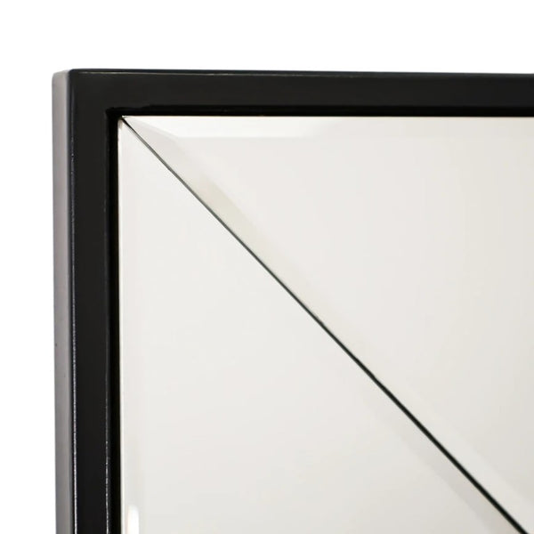 Zentique Iron Paneled Mirror — 35.5x47.5" Industrial Iron Frame with Paneled Glass, Slim 1.5" Depth for Easy Mounting and Bold Decor Appeal HJT20007