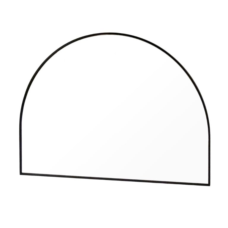 Zentique Iron Arched Mirror Medium — Tall Architectural Iron Frame W47 x H35.5in Accent Mirror for Hallway HJT21217