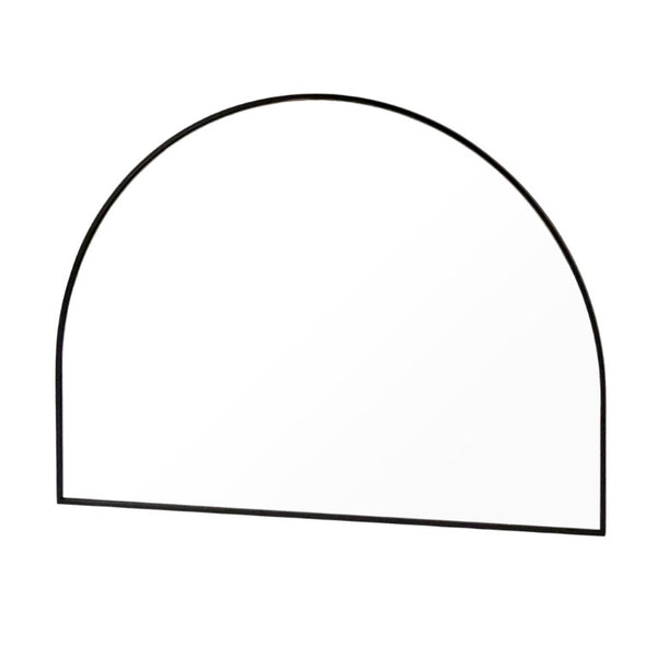 Zentique Iron Arched Mirror Medium — Tall Architectural Iron Frame W47 x H35.5in Accent Mirror for Hallway HJT21217