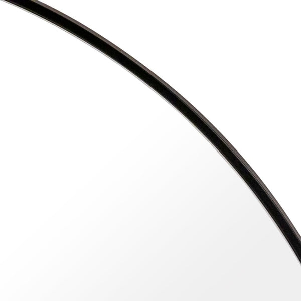 Zentique Iron Arched Mirror Medium — Tall Architectural Iron Frame W47 x H35.5in Accent Mirror for Hallway HJT21217