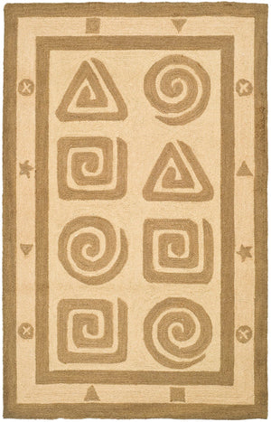 Safavieh Hk211 Hand Hooked  Rug Beige HK211A-24