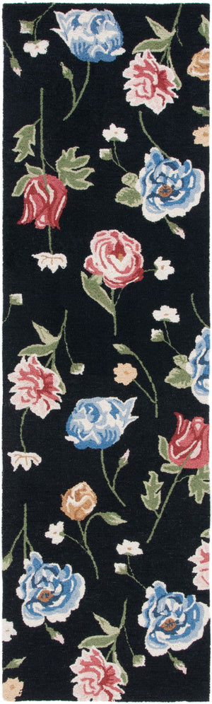 Safavieh Chelsea 220 Hand Tufted Floral Rug Black / Red HK220Z-28