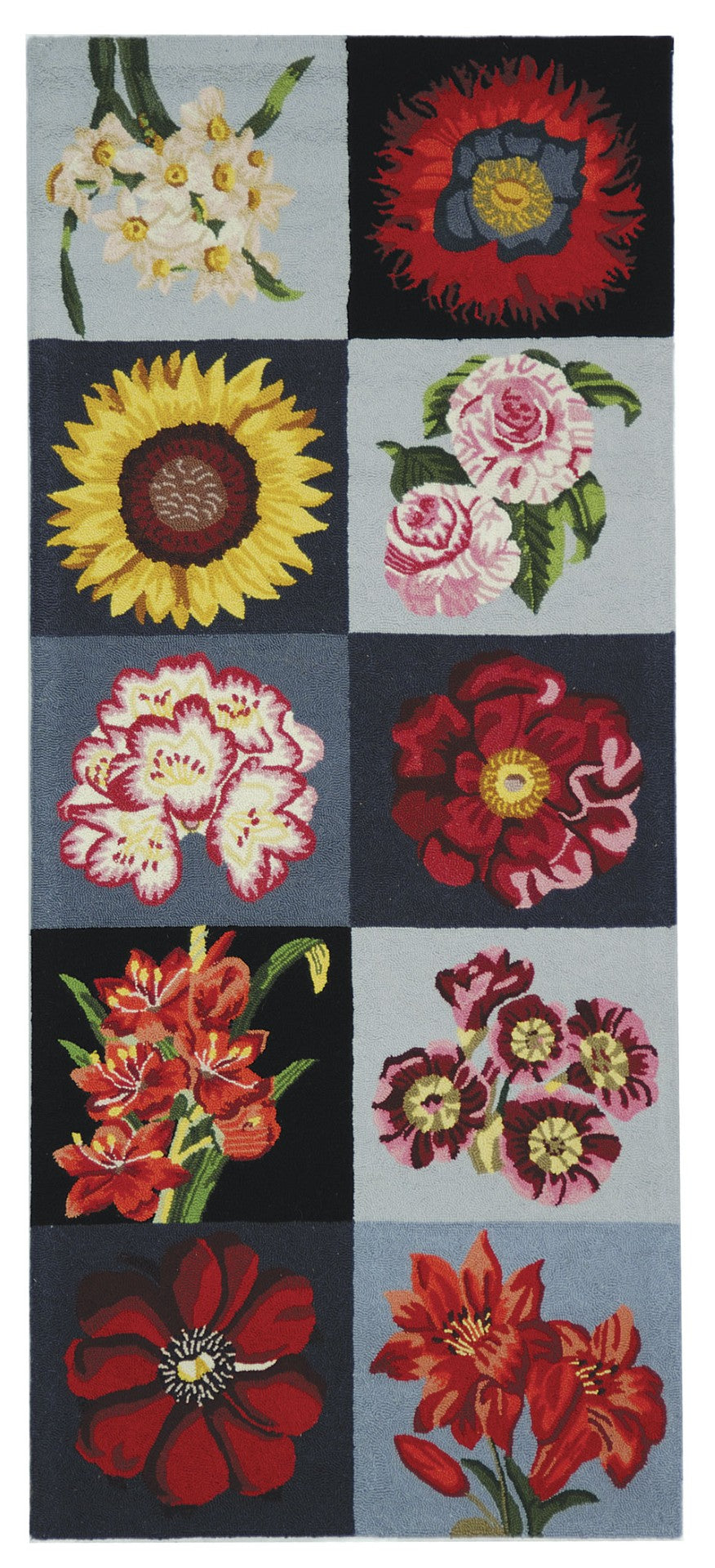 Safavieh Chelsea Hooked Rug – Timeless Floral Design In Luxurious Wool For Elegant Home Décor And Comfort Black Wool Pile Hk235b-8ov