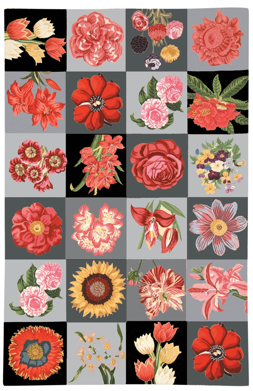 Safavieh Chelsea Hooked Rug – Timeless Floral Design In Luxurious Wool For Elegant Home Décor And Comfort Black Wool Pile Hk235b-8ov