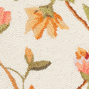 Safavieh Chelsea Hand-Hooked Ivory Wool Rug 9'X12' – Floral Botanical Motif, 3/8" Pile, Artisan-Made In India HK263A-68OV