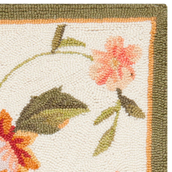 Safavieh Chelsea Hand-Hooked Ivory Wool Rug 9'X12' – Floral Botanical Motif, 3/8" Pile, Artisan-Made In India HK263A-68OV