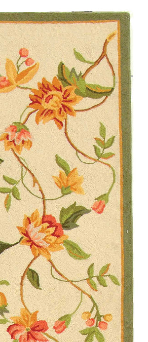 Safavieh Chelsea Hand-Hooked Ivory Wool Rug 9'X12' – Floral Botanical Motif, 3/8" Pile, Artisan-Made In India HK263A-68OV