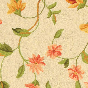 Safavieh Chelsea Hand-Hooked Ivory Wool Rug 9'X12' – Floral Botanical Motif, 3/8" Pile, Artisan-Made In India HK263A-68OV