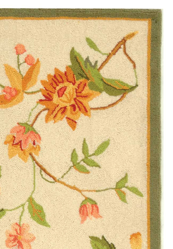 Safavieh Chelsea Hand-Hooked Ivory Wool Rug 9'X12' – Floral Botanical Motif, 3/8" Pile, Artisan-Made In India HK263A-68OV