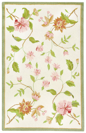 Safavieh Chelsea Hand-Hooked Ivory Wool Rug 9'X12' – Floral Botanical Motif, 3/8" Pile, Artisan-Made In India HK263A-68OV