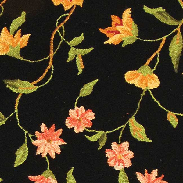 Safavieh Chelsea Hand-Hooked Wool Rug 9X12 – Plush 3/8" Floral On Black, Artisan-Made Elegance For Living Spaces HK263B-68OV