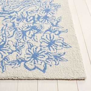 Safavieh Chelsea Hooked Rug 291 Hand Tufted Floral Rug Blue / Grey HK291M-8