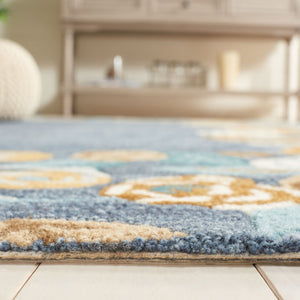 Safavieh Chelsea Hooked Rug 292 HK292 Tufted Floral Rug Blue / Ivory HK292M-6