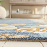 Safavieh Chelsea Hooked Rug 292 Tufted Floral Rug Blue / Ivory 6' x 6' Square