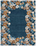 Safavieh Chelsea Hooked Rug 292 Tufted Floral Rug Blue / Ivory 8' x 10'
