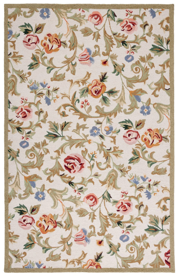 Safavieh Chelsea Hand-hooked Wool Area Rug - Elegant Floral Design In Rich Hues For Luxurious Home Comfort Ivory Wool Hk310a-4ov