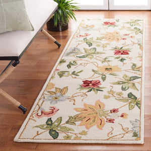 Safavieh Hk311 Hand Hooked  Rug Ivory 8' x 8' Square