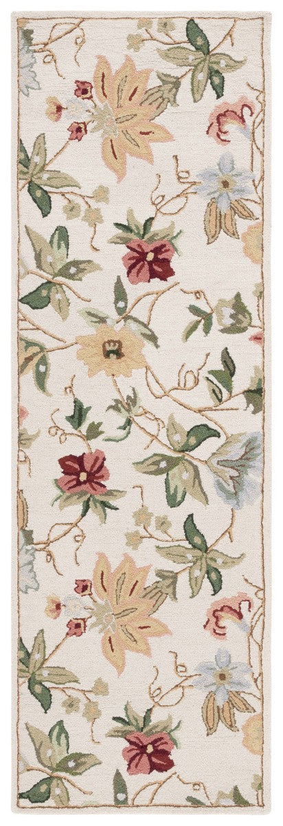 Safavieh Hk311 Hand Hooked  Rug Ivory 8' x 8' Square