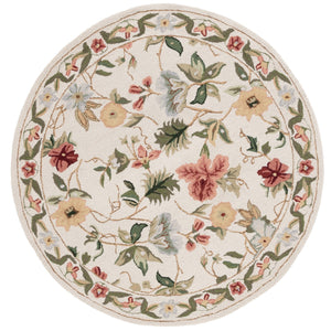 Safavieh Hk311 Hand Hooked  Rug Ivory 8' x 8' Square