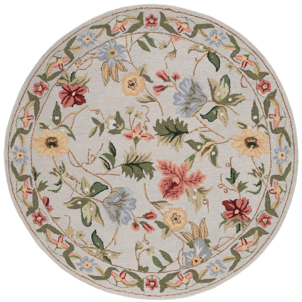 Safavieh Hk311 Hand Hooked  Rug Grey 7' x 7' Square