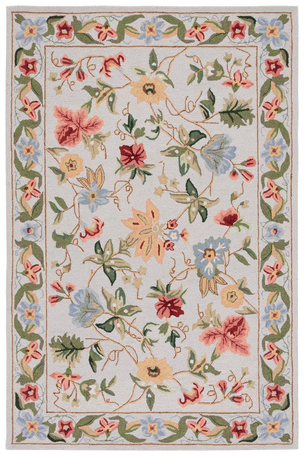 Safavieh Hk311 Hand Hooked  Rug Grey 7' x 7' Square