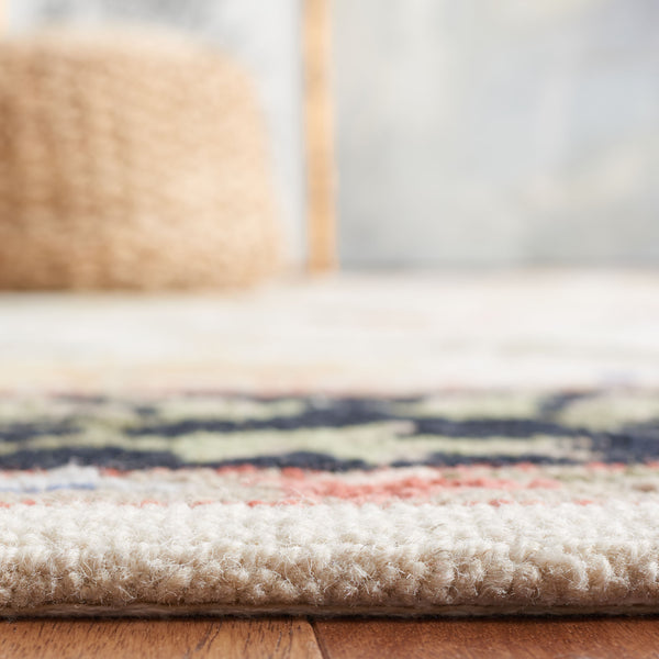 Safavieh Chelsea 313 Hand Tufted Floral Rug Ivory / Black 5'-3" x 8'-3"