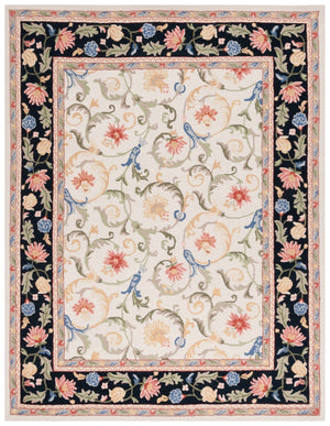 Safavieh Chelsea 313 Hand Tufted Floral Rug Ivory / Black 8' x 10'