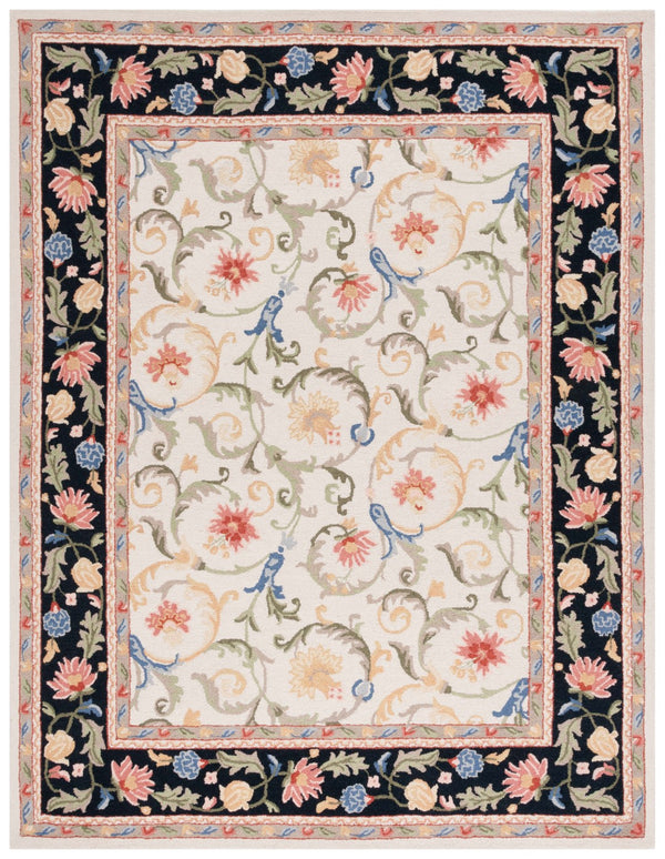 Safavieh Chelsea 313 Hand Tufted Floral Rug Ivory / Black 8' x 10'
