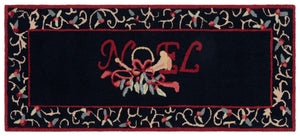 Safavieh Chelsea Hand-hooked Area Rug - Luxurious Wool Design With Vibrant Floral Accents For Elegance Black Wool Pile Hk332b-3oc