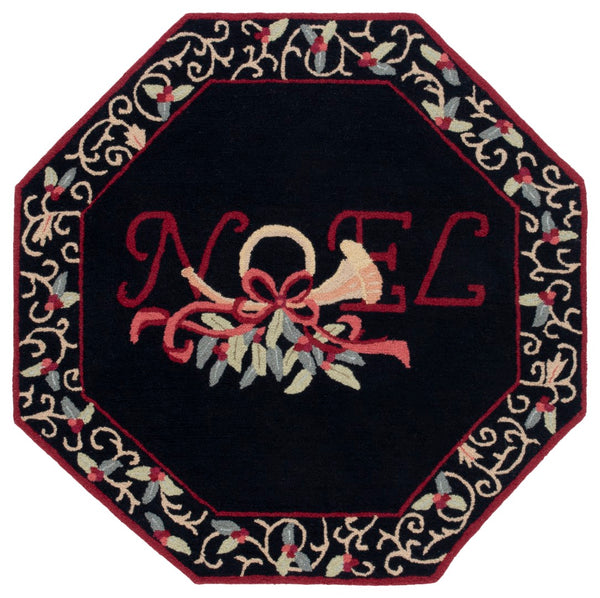 Safavieh Chelsea Hand-hooked Area Rug - Luxurious Wool Design With Vibrant Floral Accents For Elegance Black Wool Pile Hk332b-3oc