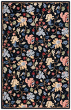 Safavieh Chelsea 336 Hand Tufted Floral Rug Black / Red 5' x 8'