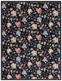 Safavieh Chelsea 336 Hand Tufted Floral Rug Black / Red 6' x 6' Square