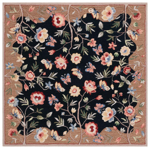 Safavieh Chelsea 337 Hand Tufted Floral Rug Black / Brown 5' x 8'