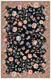Safavieh Chelsea 337 Hand Tufted Floral Rug Black / Brown 6' x 6' Square