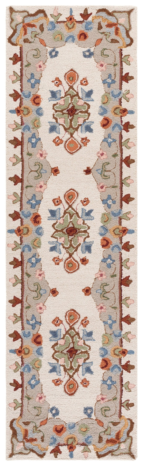 Safavieh Chelsea Hand-Tufted Wool-Cotton Rug In Ivory And Grey — Low Pile, Versatile Modern-Classic Texture 4'-0" x 6'-0" HK338F-4
