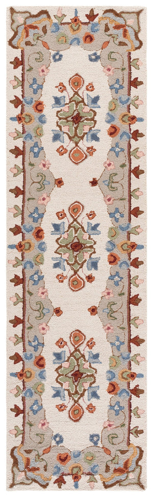 Safavieh Chelsea Hand-Tufted Ivory Grey Wool-Cotton Rug — Plush 3/8" Pile, Timeless Artisan Craftsmanship 5'-0" x 8'-0" HK338F-5
