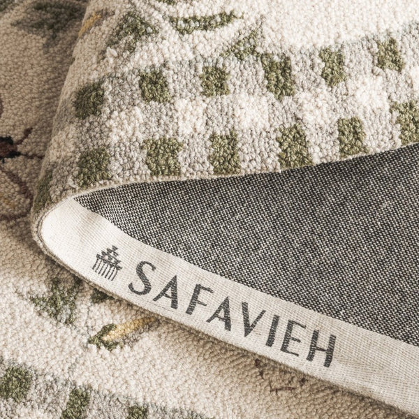 Safavieh Chelsea Hand Hooked Wool Oval Rug Floral Country Style for Bedroom or Living Room HK55A-4OV
