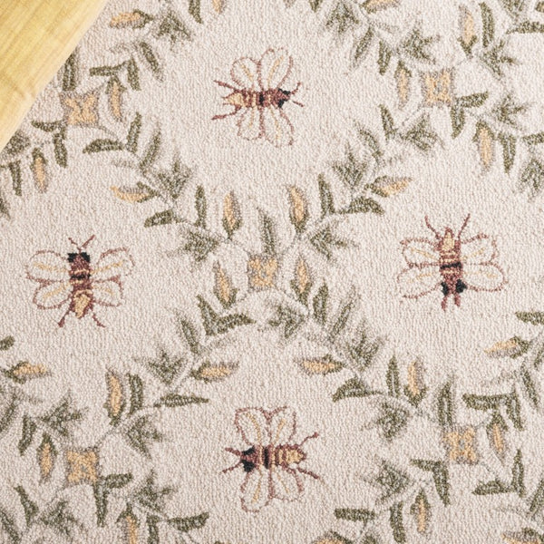 Safavieh Chelsea Hand Hooked Wool Oval Rug Floral Country Style for Bedroom or Living Room HK55A-4OV