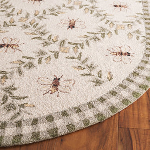 Safavieh Chelsea Hand Hooked Wool Oval Rug Floral Country Style for Bedroom or Living Room HK55A-4OV
