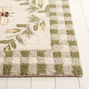 Safavieh Chelsea Hand Hooked Wool Area Rug Floral Country Pattern for Living Bedroom Spaces HK55A-6SQ
