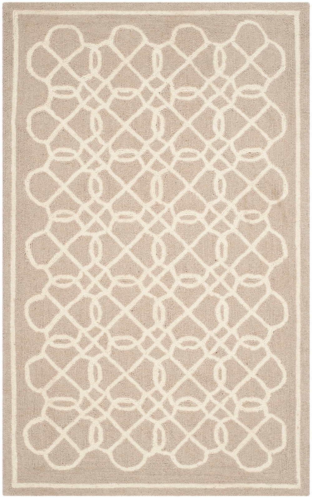 Safavieh Hk739 Hand Hooked  Rug Tan / Ivory HK739A-24