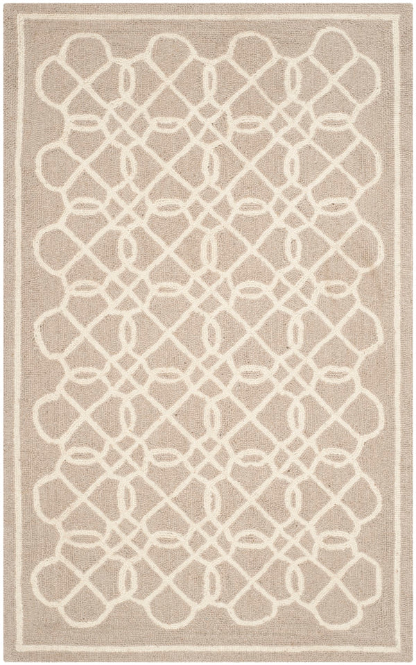 Safavieh Hk739 Hand Hooked  Rug Tan / Ivory HK739A-24