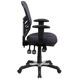 English Elm Nicholas Ergonomic Mid-Back Executive Chair for Ultimate Comfort and Support in Your Workspace Dark Gray/Black Frame HL-0001-DK-GY-GG