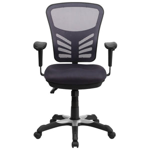 English Elm Nicholas Ergonomic Mid-Back Executive Chair for Ultimate Comfort and Support in Your Workspace Dark Gray/Black Frame HL-0001-DK-GY-GG