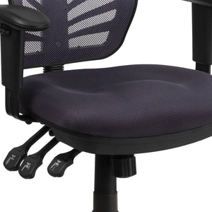 English Elm Nicholas Ergonomic Mid-Back Executive Chair for Ultimate Comfort and Support in Your Workspace Dark Gray/Black Frame HL-0001-DK-GY-GG