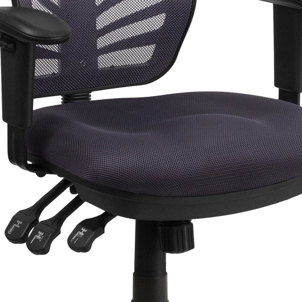 English Elm Nicholas Ergonomic Mid-Back Executive Chair for Ultimate Comfort and Support in Your Workspace Dark Gray/Black Frame HL-0001-DK-GY-GG