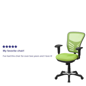 English Elm Nicholas Ergonomic Mid-Back Executive Chair for Ultimate Comfort and Support in Your Workspace Green/Black Frame HL-0001-GN-GG