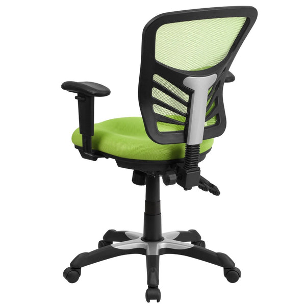 English Elm Nicholas Ergonomic Mid-Back Executive Chair for Ultimate Comfort and Support in Your Workspace Green/Black Frame HL-0001-GN-GG