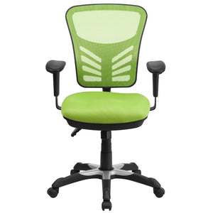 English Elm Nicholas Ergonomic Mid-Back Executive Chair for Ultimate Comfort and Support in Your Workspace Green/Black Frame HL-0001-GN-GG